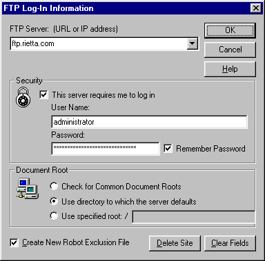 Ftp Login Dialog